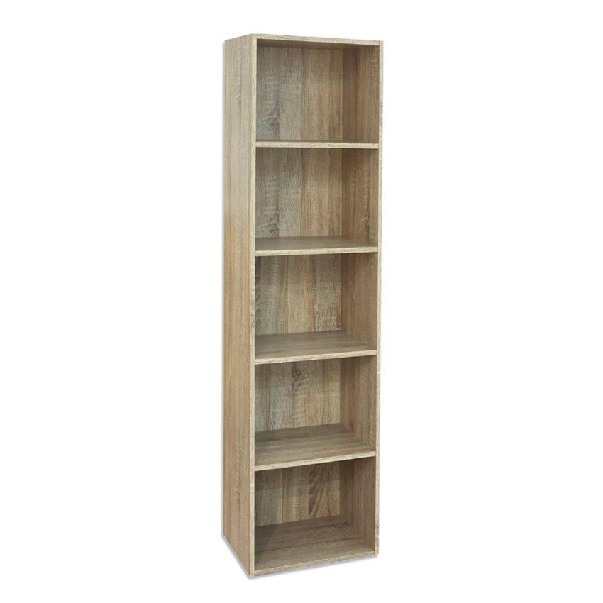 Hohes Bücherregal aus Holz mit 5 Regalen für Wohnzimmer und Büro 40x172 Cm Darren