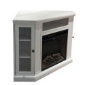 Elektrokamin Kamin Eckmodell in Weißem Holz L126 x T78 x H83 Madison Katalog