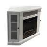 Elektrokamin Kamin Eckmodell in Weißem Holz L126 x T78 x H83 Madison Katalog