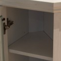 Elektrokamin Kamin Eckmodell in Weißem Holz L126 x T78 x H83 Madison Lagerbestand