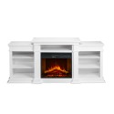 Elektrischer Kaminofen aus Holz Weiß L179 x T48 x H85 Biden Sales