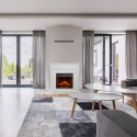 Elektrischer Standkamin mit weißem Holzrahmen Cambridge Aktion