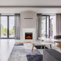 Elektrischer Standkamin mit weißem Holzrahmen Cambridge Aktion