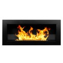 Ökologischer Bioethanol-Kamineinsatz mit Glas Livorno Schwarz Angebot