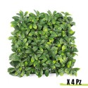 Gartenzaun künstliche Hecke Sichtschutz 4 Stück 50x50cm Lauro Ceraso Plus Verkauf
