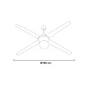 Deckenventilator mit 4 Flügeln 70W Holz im klassischen Stil Wind Verkauf
