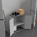Tord Mehrzweck-Gartenschrank aus Harz mit 2 Türen und Regal Aktion