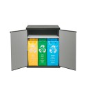 Mülltrennungsschrank mit 3 Säcken und Dech-Regal Sales
