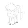 Einblock-Waschbecken für draußen mit Platte 59x41x75cm Jo Eigenschaften