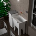 Außenwaschbecken mit Waschbrett 59x41x75 cm Jo Aktion