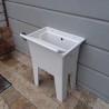 Einblock-Waschbecken für draußen mit Platte 59x41x75cm Jo Auswahl