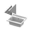 Waschbecken aus Harz für Waschküche mit Halterungen Basis 45x50cm Angebot