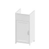 Waschschrank 39x39x78cm für Waschtisch, 1 Tür, Weiß, Mini Aktion
