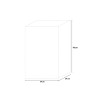 Waschschrank 39x39x78cm für Waschtisch, 1 Tür, Weiß, Mini Angebot