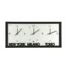 Rechteckige Wanduhr aus mattiertem Glas und Metall Fusi Orari Ceart Angebot