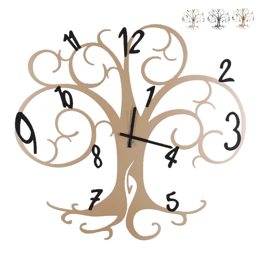 Handgefertigte Wanduhr Albero Della Vita Big 80x75cm Ceart Aktion