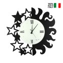 Handgefertigte runde Wanduhr aus Metall Sonne und Sterne Ceart Rabatte