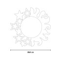 Handgefertigte runde Wanduhr aus Metall Sonne und Sterne Ceart Auswahl