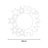 Handgefertigte runde Wanduhr aus Metall Sonne und Sterne Ceart Auswahl