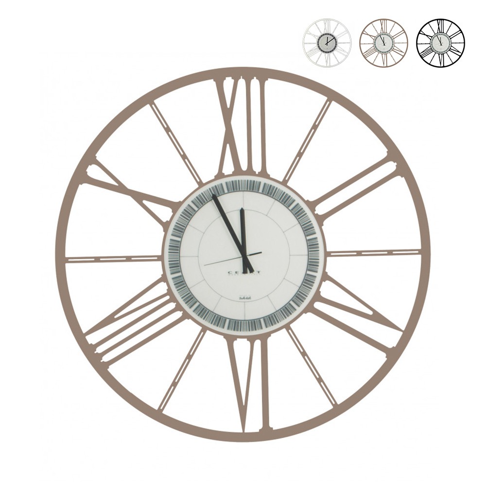 Moderne klassische industrielle Wanduhr rund 80cm Ruota Ceart