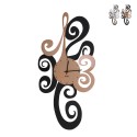 Moderner handgefertigter Metall-Wanduhr Ricciolo Ceart Aktion