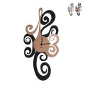 Moderner handgefertigter Metall-Wanduhr Ricciolo Ceart Aktion