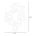 Moderner dekorativer Wanduhren aus Glas und Metall Alfred Ceart Maße