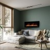 Elektrischer Wandkamin mit mehrfarbigem LED-Flammenlicht Dallas Aktion