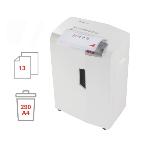 Büro-Aktenvernichter Papier- und CD-Schredder 13 Blatt 4 x 37mm X13 Shredstar HSM Aktion