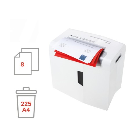 Aktenvernichter für Büro und Kreditkarten, 4,5 x 30 mm, X8 Shredstar HSM Aktion