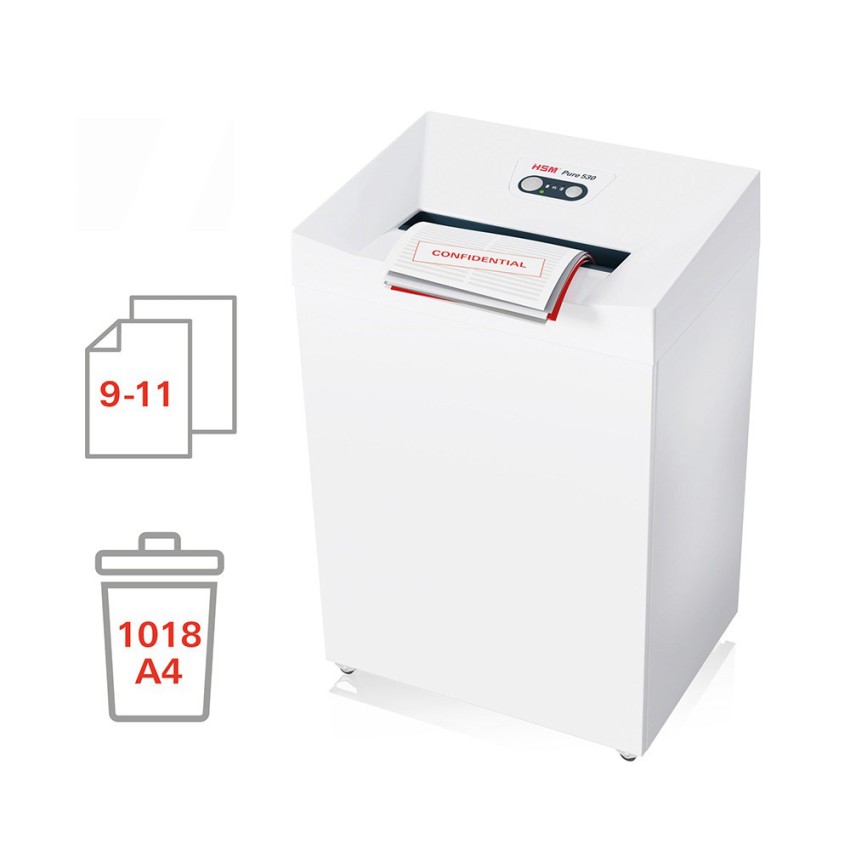 Professioneller Aktenvernichter Büro 1,9 x 15mm Pure 530 HSM Aktion Professioneller Aktenvernichter Büro 1,9 x 15mm Pure 530 HSM Aktion