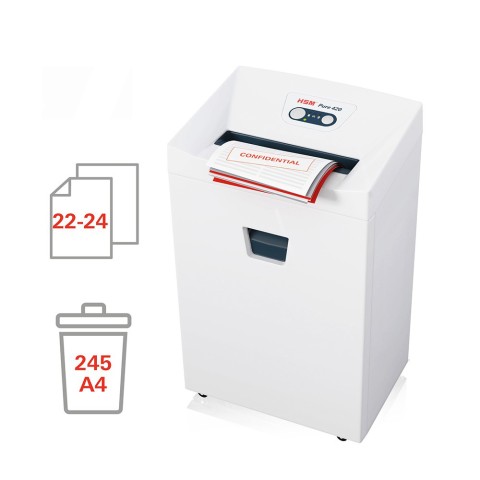 Hochleistungs-Büro-Aktenvernichter 22-24 Blatt 5,8mm Pure 420 HSM Aktion