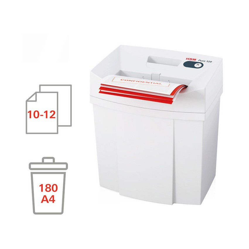 Aktenvernichter für Zuhause & Büro, Streifenschnitt 3,9mm Pure 120 HSM Aktion Aktenvernichter für Zuhause & Büro, Streifenschnitt 3,9mm Pure 120 HSM Aktion