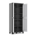 Grau-schwarzer Außenschrank 8 Regalböden Titan Multispace XL Keter Angebot