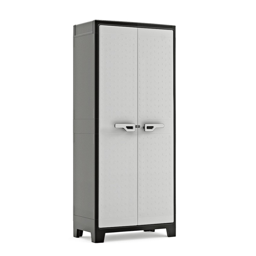 Garten-Außenschrank mit 5 Regalböden, grau-schwarz, Titan Alto XL Keter Aktion Garten-Außenschrank mit 5 Regalböden, grau-schwarz, Titan Alto XL Keter Aktion