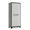 Garten-Außenschrank mit 5 Regalböden, grau-schwarz, Titan Alto XL Keter Aktion