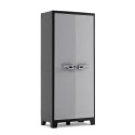 Grau-schwarzer Außenschrank 8 Regalböden Titan Multispace XL Keter Aktion