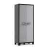 Grau-schwarzer Außenschrank 8 Regalböden Titan Multispace XL Keter Aktion