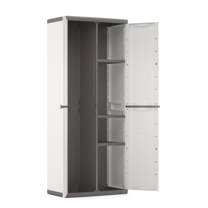 Jolly Keter OutdoorBesenschrank 2 Türen 3 verstellbare Einlegeböden