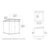 Gartenhaus aus Harz 214x218x226 cm Artisan 7x7 Keter K235880 Eigenschaften