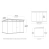 Gartenhaus aus Harz 342x218x226cm Artisan 11x7 Keter K241739 Modell