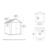 Gartenhaus aus PVC-Harz 230x223x242cm Oakland 757 Keter K224432 Lagerbestand
