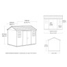 Gartenhaus aus Harz Extra Large 350x229x254cm Oakland Keter 1175SD K230167 Rabatte