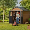 Gartenhaus 228x223x252cm in Holzoptik, Harz, Newton 757 Keter K241886 Auswahl