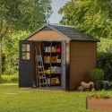 Gartenhaus 228x223x252cm in Holzoptik, Harz, Newton 757 Keter K241886 Modell