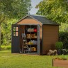 Gartenhaus 228x223x252cm in Holzoptik, Harz, Newton 757 Keter K241886 Modell