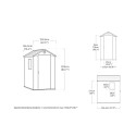 Gartenhaus Holzoptik aus PVC-Harz 125x184x205cm Darwin 4x6 Keter 