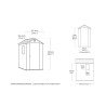 Gartenhaus Holzoptik aus PVC-Harz 125x184x205cm Darwin 4x6 Keter 