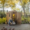 Gartenhaus Holzoptik aus PVC-Harz 125x184x205cm Darwin 4x6 Keter 