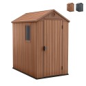 Gartenhaus Holzoptik aus PVC-Harz 125x184x205cm Darwin 4x6 Keter Aktion
